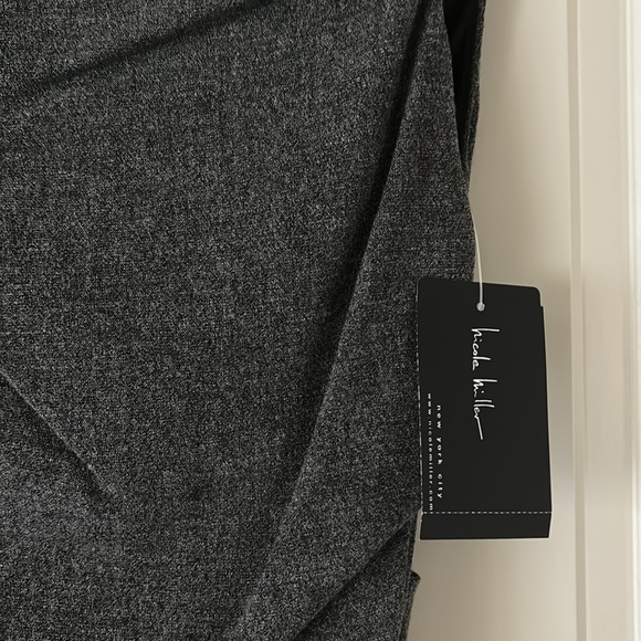 NWT Nicole Miller grey ruched sheath dress 4 - Picture 8 of 11